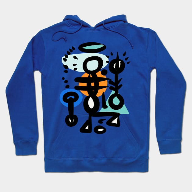 African Graffiti Dancer Abstract Hoodie by signorino